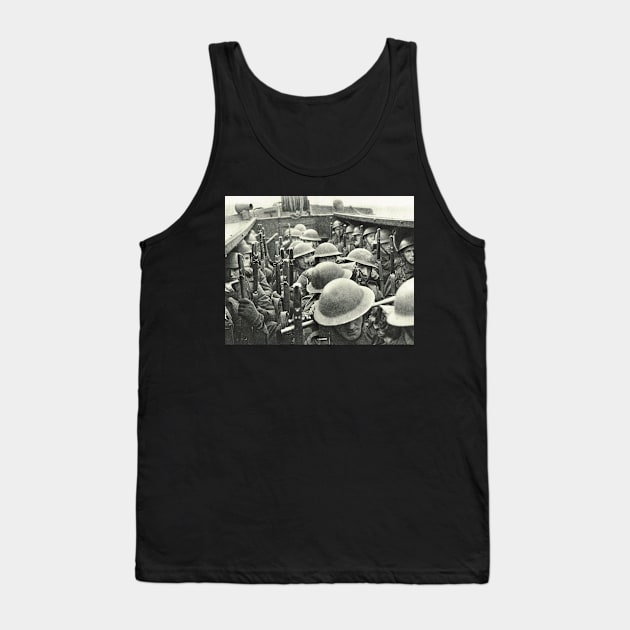 WW2 Royal Marines Landing party Tank Top by artfromthepast